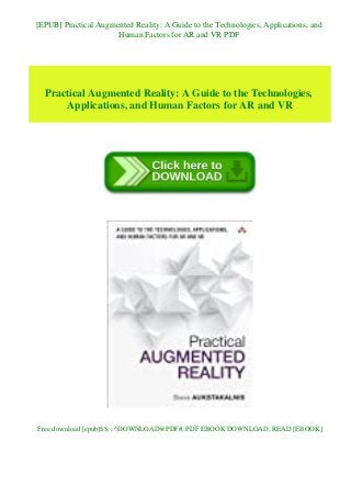 [EPUB] Practical Augmented Reality: A Guide to the Technologies, Applications, and
Human Factors for AR and VR PDF
Practical Augmented Reality: A Guide to the Technologies,
Applications, and Human Factors for AR and VR
Free download [epub]$$, , ^DOWNLOAD@PDF#, PDF EBOOK DOWNLOAD, READ [EBOOK]
 