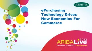 ePurchasing
Technology Drives
New Economics For
Commerce
 