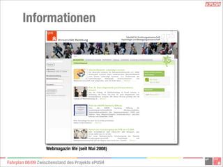 ePush Präsentation Zwischenbericht