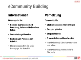 ePush Präsentation Zwischenbericht