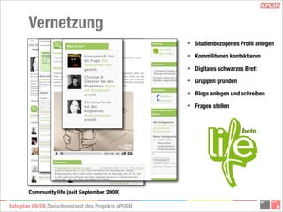 ePush Präsentation Zwischenbericht