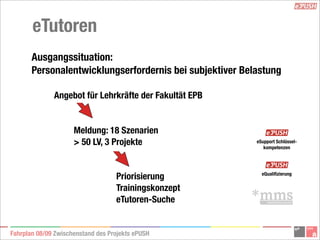 ePush Präsentation Zwischenbericht