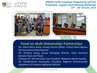 AYVP Presentation for Evaluation, Impact and Planning Workshop | PPTX
