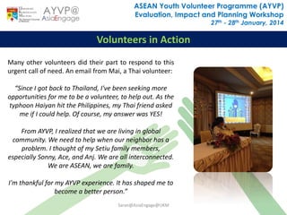 AYVP Presentation for Evaluation, Impact and Planning Workshop | PPTX