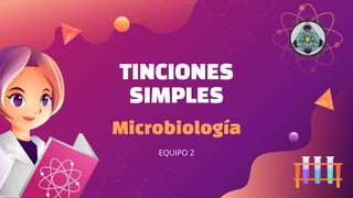 EQUIPO 2
TINCIONES
SIMPLES
Microbiología
 