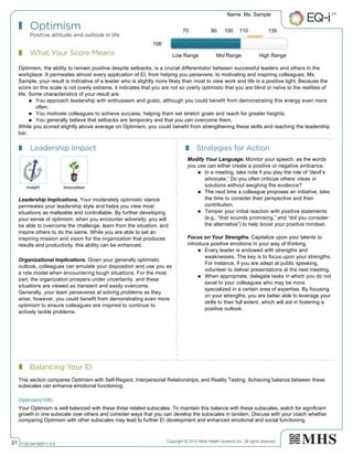 EQ-i 2.0 Leadership Report Slide 22