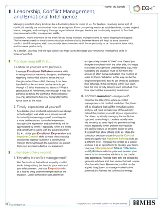 EQ-i 2.0 Leadership Report Slide 26