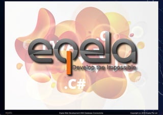 Eqela Web Development with Database Connectivity