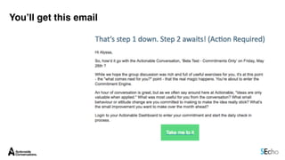 You’ll get this email
 