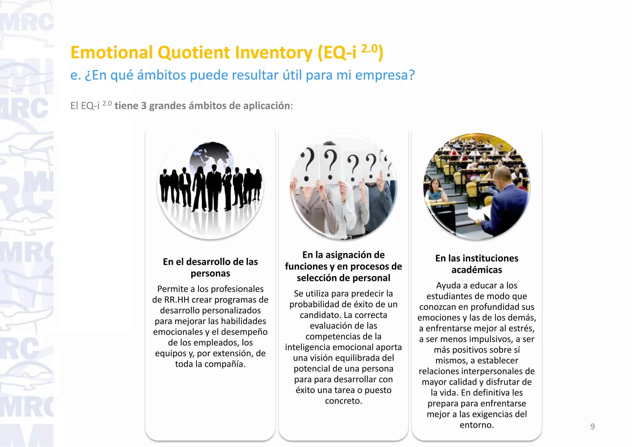 Eq Inventory Emotional Quotient Inventory EQ-i 2.0 | PPT