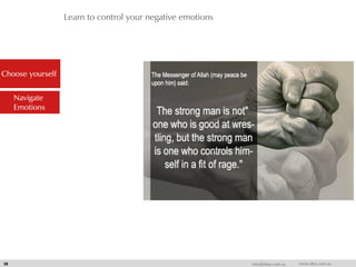 Learn to control your negative emotions
39 info@dna.com.sa www.dna.com.sa
Choose yourself
Navigate
Emotions
 