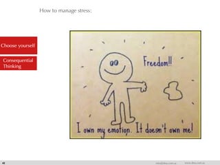 How to manage stress:
42 info@dna.com.sa www.dna.com.sa
Choose yourself
Consequential
Thinking
 