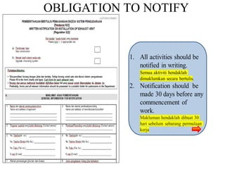 OBLIGATION TO NOTIFY
 