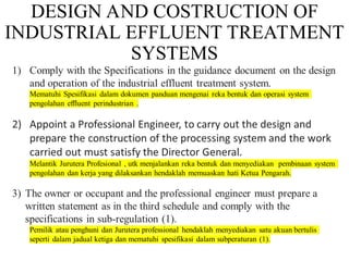 DESIGN AND COSTRUCTION OF
INDUSTRIAL EFFLUENT TREATMENT
SYSTEMS
 