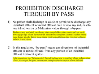 PROHIBITION DISCHARGE
THROUGH BY PASS
 