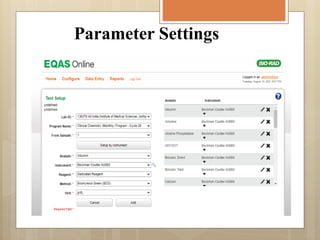 Parameter Settings
 
