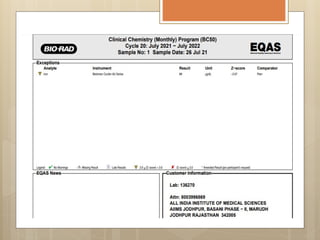 Interpretation Of EQAS Report
 