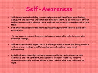Self-Awareness
 