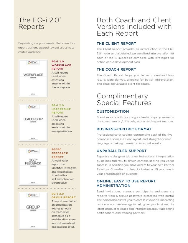 EQ-i full suite of reports