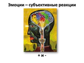 Эмоции – субъективные реакции
+ и -
 