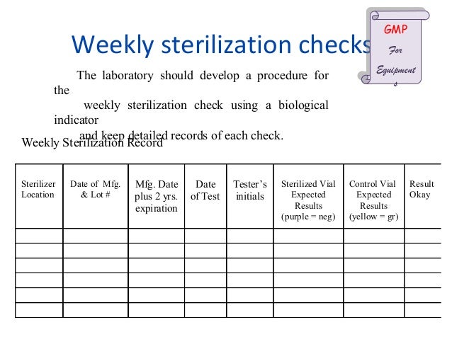 Autoclave Cleaning Log Sheet - FREE DOWNLOAD