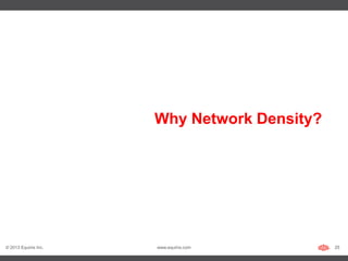 Why Network Density?




© 2013 Equinix Inc.   www.equinix.com        25
 