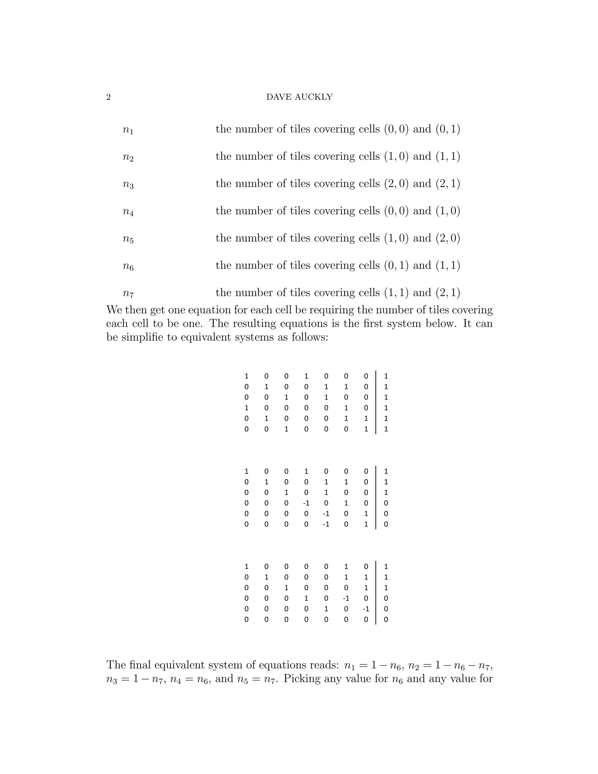 Equations and tilings | PDF