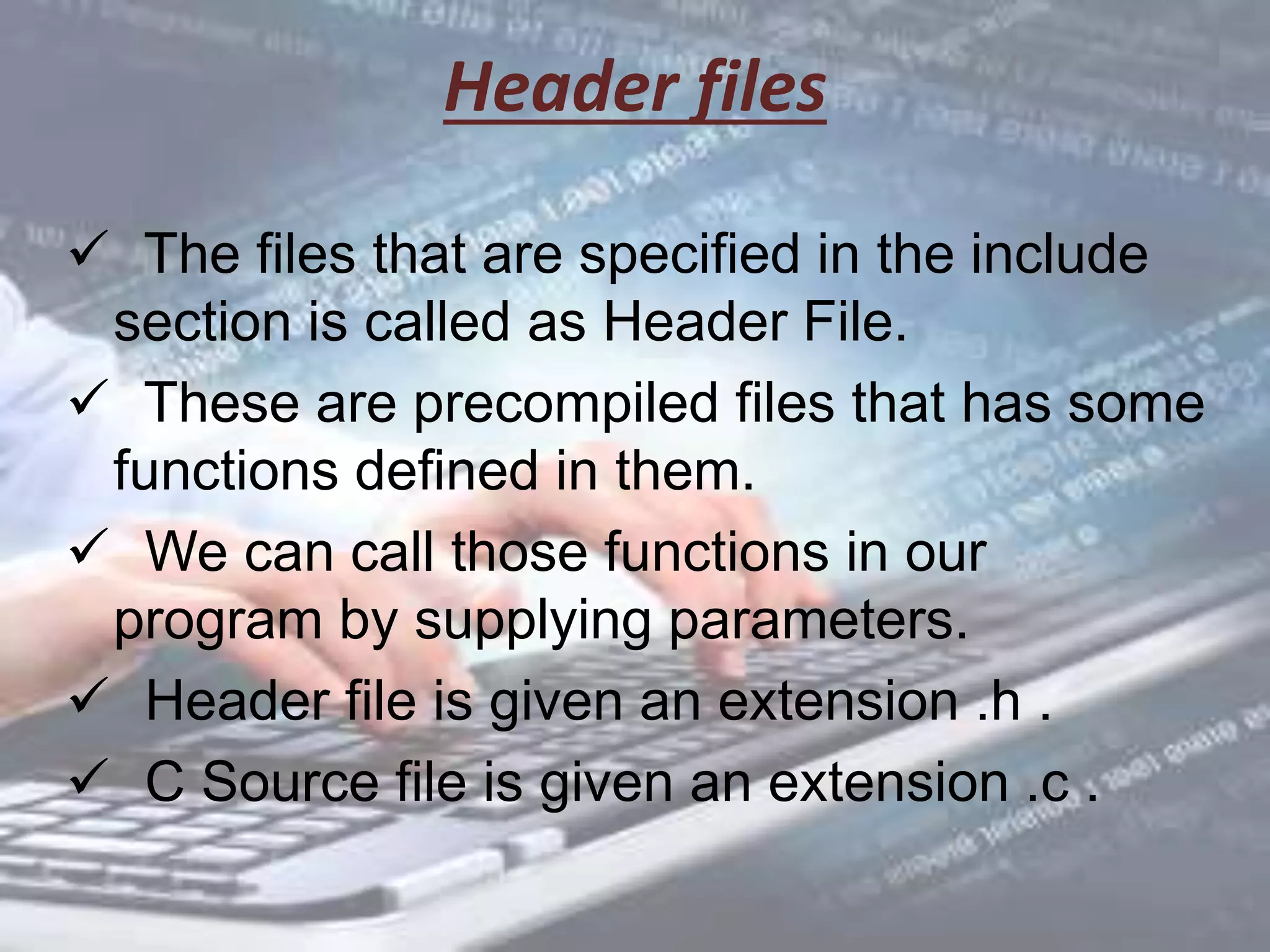 C language ppt | PPTX | Programming Languages | Computing