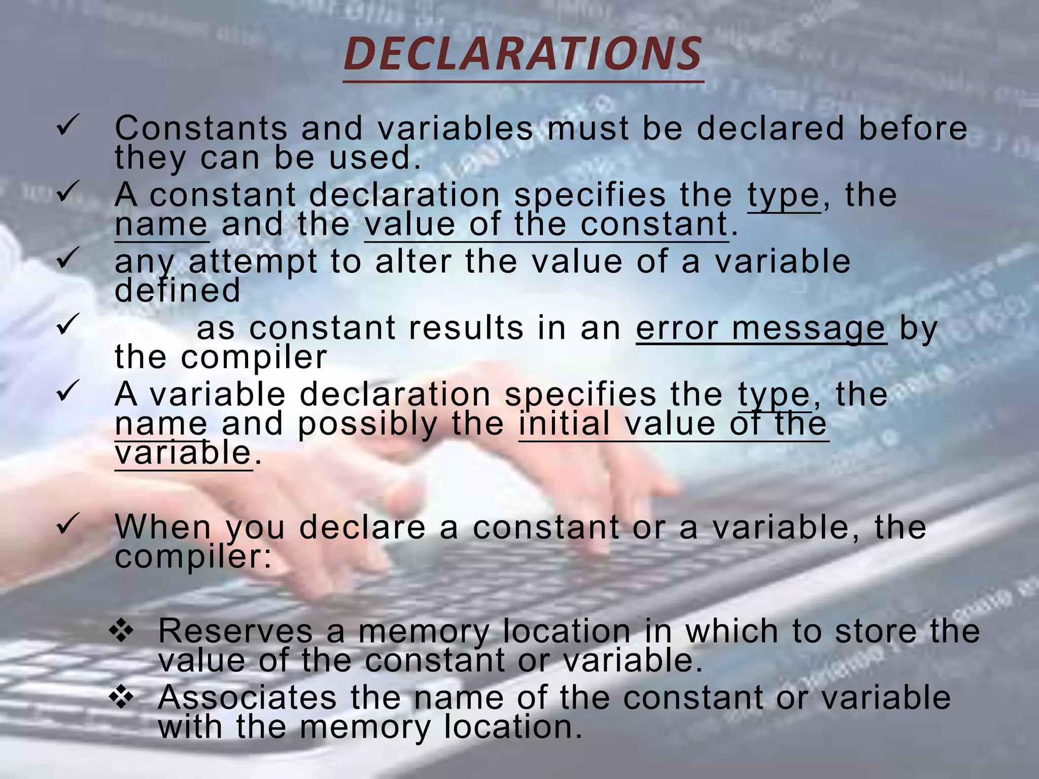 C language ppt | PPTX | Programming Languages | Computing
