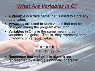 C language ppt | PPTX | Programming Languages | Computing