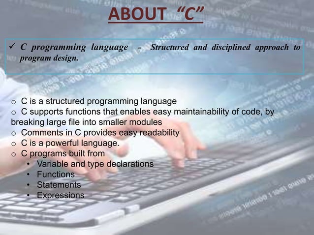 C language ppt | PPTX | Programming Languages | Computing