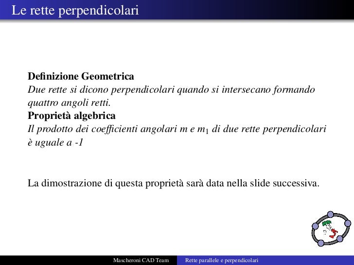 Rette parallele e perpendicolari