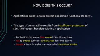 A7 Missing Function Level Access Control | PPTX | Web Development ...