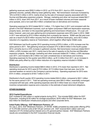EQT 2012 Full-Year Earnings Report | PDF