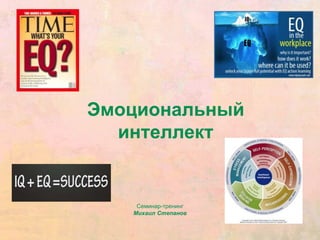 Эмоциональный
интеллект
Семинар-тренинг
Михаил Степанов
 