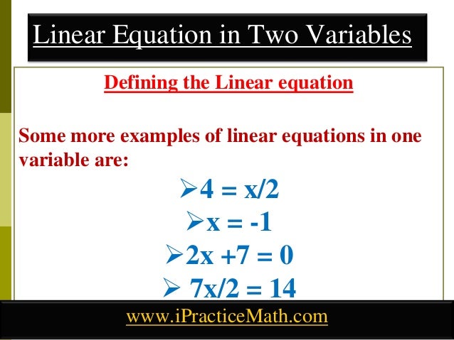 which is not a property of a linear equation in two variables