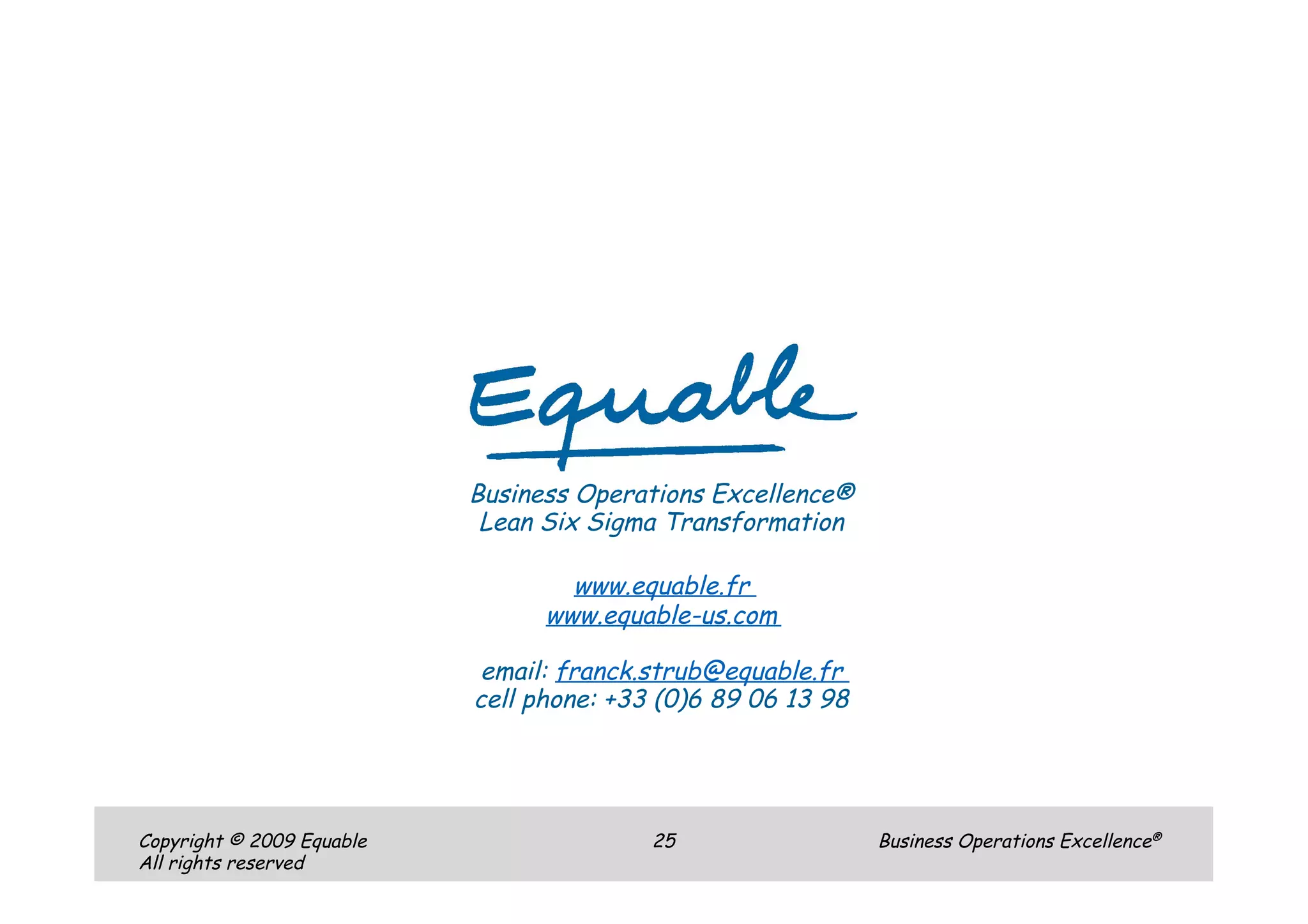 Equable Lean Six Sigma Boe English Presentation