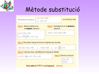 Mètode substitució
 