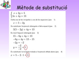 Mètode de substitució
 