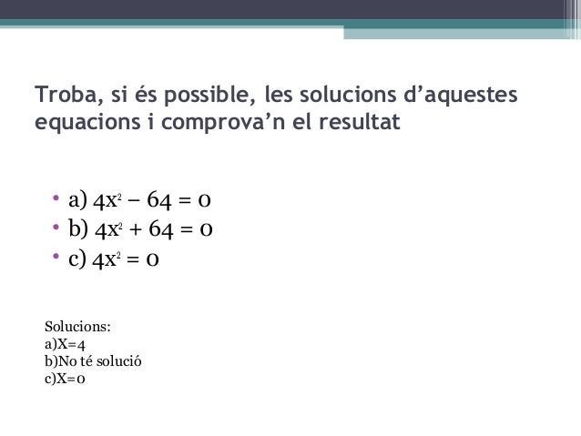 Equacions de segon grau