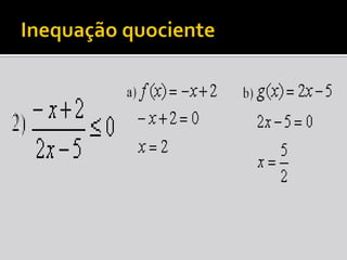 Inequação quociente