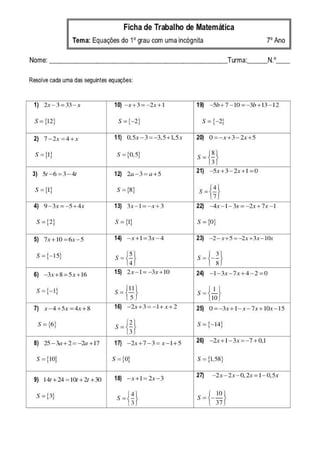 Equações 1º grau   simples e com parenteses.pdf