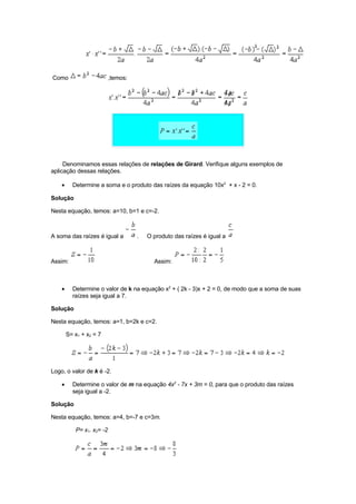 EquaçõEs De 2º Grau,Sistema E Problema Autor Antonio Carlos