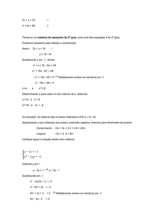 EquaçõEs De 2º Grau,Sistema E Problema Autor Antonio Carlos
