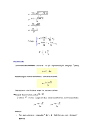 EquaçõEs De 2º Grau,Sistema E Problema Autor Antonio Carlos