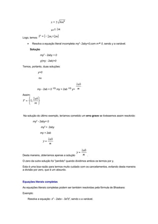 EquaçõEs De 2º Grau,Sistema E Problema Autor Antonio Carlos