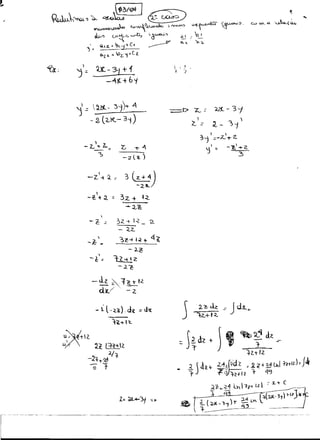 )

J~




'ji -= I~ _ 31'r- ~                            = D 7:.....:;-       ~-37
      -:6 (~~- 3 1 )                                      )                           )
                                                        ~::         ~    - 3i
                                                              3'1 } .:;:-,z,1T   2­
                                                                 ~ 1::      _ ~1 -'!-      <­
                                                                                      .3




          ,
      -~ +!l. ;;        3.z. -+           ~<.
                           ....... :l.~
              ,

      -- t: .: : 

                       - ~z.
      _~'_             ,?>~-f~.:t+ 4~
                             -l..~

      ..... ~':      ~2
                       -.:t~



       -~ ~4et-t<
        dx./ '. -2.

         - t l- ;n.) , d~           =- d.~
                     ::t"4+ I~
 