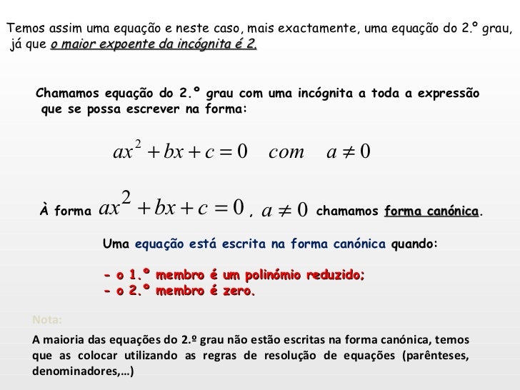 Equacoes Do 2 º Grau