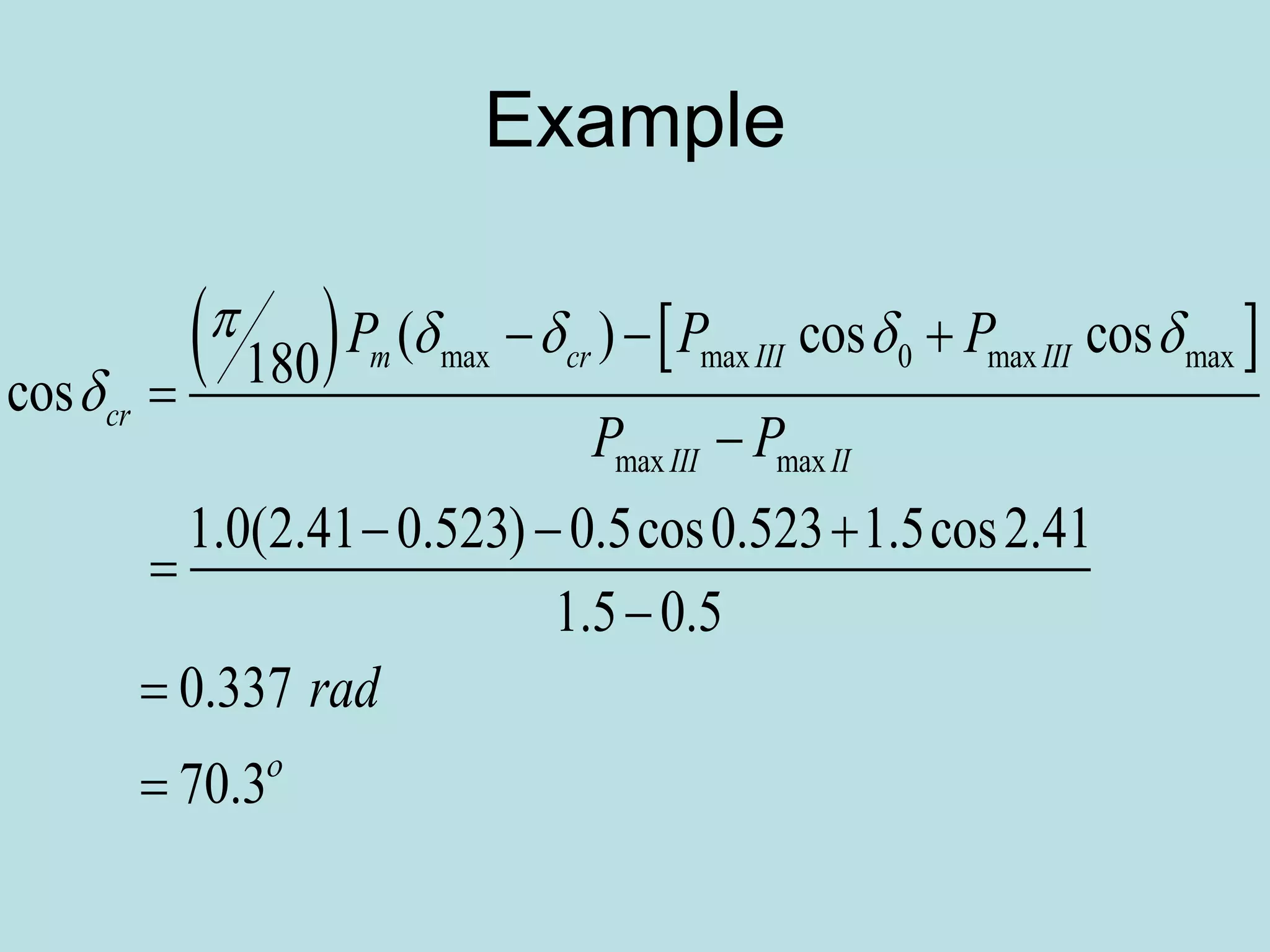 Equal Area Criterion for Transient Stability Studynew.pptx