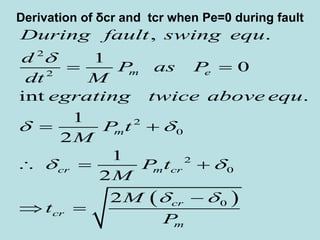 Equal Area Criterion for Transient Stability Studynew.pptx